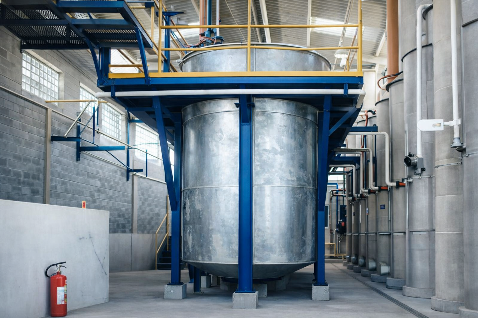 Tanque industrial utilizado na evolução produtiva da Suzanil